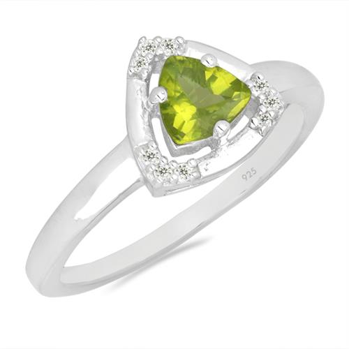 925 SILVER NATURAL PERIDOT GEMSTONE CLASSIC PENDANT